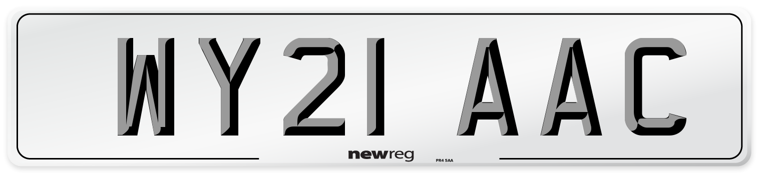 WY21 AAC Number Plate from New Reg